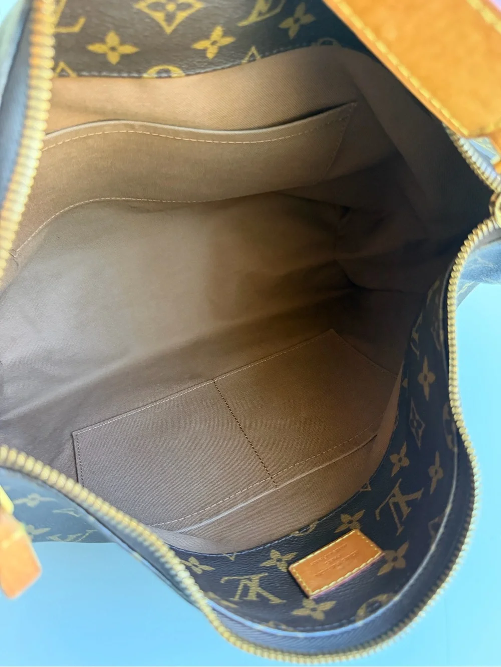 Authentic Louis Vuitton Sully MM Monogram Canvas & Leather Shoulder Handbag